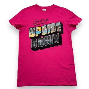 GREETINGS FROM THE UPSIDE DOWN VINTAGE-STYLE STRANGER THINGS T-SHIRT SMALL